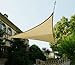 Cool Area Triangle 9 Feet 10 Inches Durable Sun Shade Sail with Stainless Steel Hardware Kit, UV Block Fabric Patio Shade Sail in Color Sand