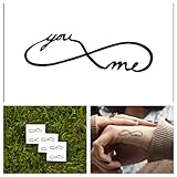 Tattify Infinity Temporary Tattoo - Item (Set of 2) - Other Styles Available and Fashionable Temporary Tattoos - Tattoos that are long lasting and Waterproof