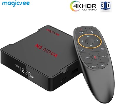 Caja de TV con Control de Voz, 2019 Android 9.0 4 GB RAM 64 GB ROM