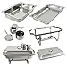 ZENY Pack of 2 Chafing Dish Buffet Set, 8 Quart Stainless Steel Buffet Servers and Warmers for Party Catering, Complete Chafer Set with Water Pan, Chafing Fuel Holder