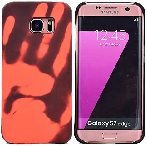 MGVV Galaxy S7 Edge Back Case Boys, Ultra Slim Thin Anti-Scratch Creative Thermal Sensor Cases Cool Cover Samsung Galaxy S7 Edge Red