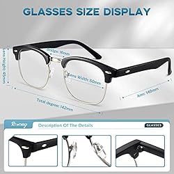 Rutony 3 Pack Blue Light Blocking Glasses Men