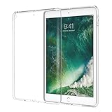 ATiC Fit 2018/2017 iPad 9.7 6th/5th Generation - Premium Soft Skin Flexible Bumper Transparent TPU Rubber Back Cover Protector Fit Apple iPad 9.7 Inch 2018/2017, Crystal Clear