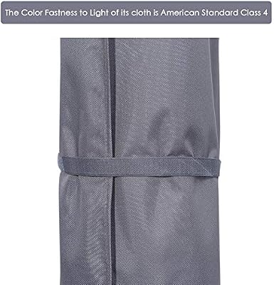 Amazon Com Superjare Updated Patio Umbrella Cover With Rod For 7 To 11 Ft Umbrellas 15 Ft Double Sided Umbrellas 600d Protective Waterproof Cover With Zipper Gray Kitchen Dining