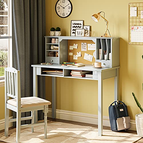 ADORNEVE Kids Desk and Chair Set, Kids Study Table with Drawers and