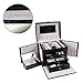 Queentools Jewelry Box Lockable Travel Case, Black