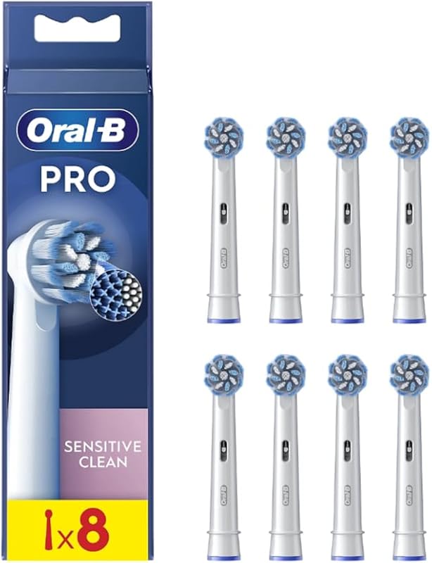Pro Sensitive Clean - Cabezales de cepillo eléctricos, paquete de 8 unidades