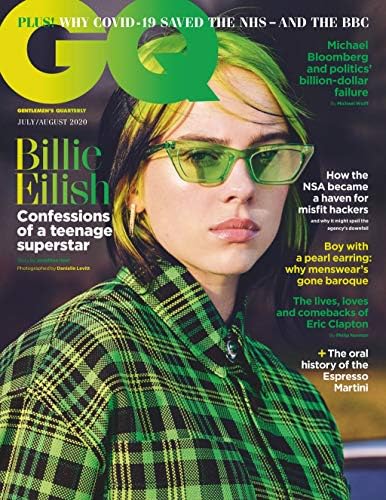 British GQ Magazine (July/August, 2020) Billie Eilish Cover Single Issue Magazine