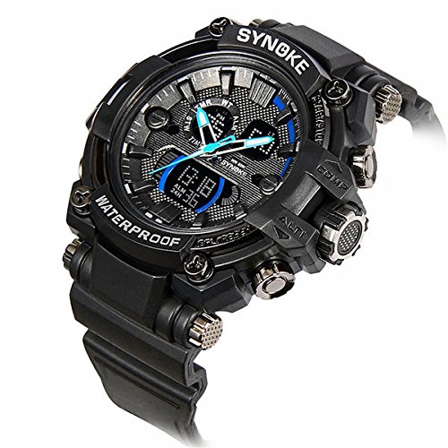 MODIWEN Mens Digital Watch Fashion Analogue Military Waterproof Sports Watches Alarm Date Chronograph Luminous Wrist Watch For Men