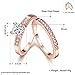 TIVANI [Eternity Love] Women's Pretty 18K Rose Gold Plated Solitaire CZ Crystal Engagement Rings Set Best Promise Rings for Her Anniversary Wedding Bands Collection Jewelry Rings