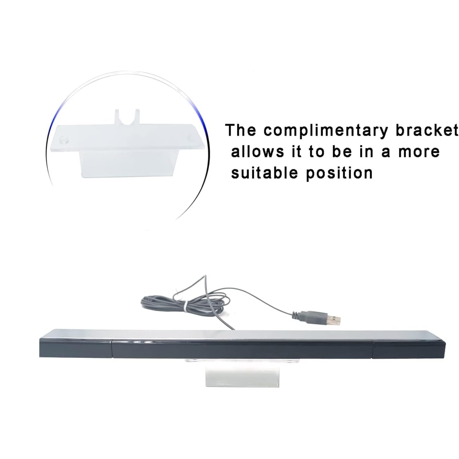 Otakulicious Wireless Wii Sensor Bar, Wireless Sensor Bar for Wii U Motion Dolphin Bar for Nintendo Console