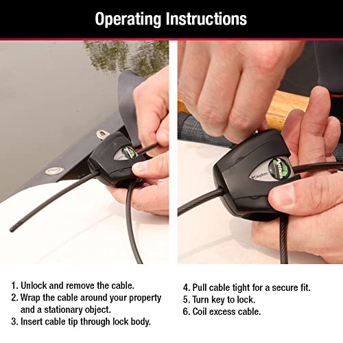 Mua Master Lock Black Python Bike Lock with Key, Adjustable Metal Cable ...
