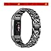bayite Bling Bands Compatible Fitbit Charge 2, Replacement Metal Bands with Rhinestone Bracelet, Black