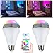 SOONHUA Bluetooth LED Light Bulb with Speaker-Dimmable Multicolored Color Changing Smart LED Music Lamp for iPhone, iPad, Android Phone