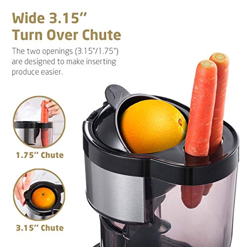 SKG Slow Masticating Juicer Cold Press 36 RPM Big Mouth Juice Extractor