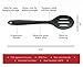 StarPack Basics Silicone Slotted Serving Spoon, High Heat Resistant to 480°F, Hygienic One Piece Design Kitchen Utensil for Draining & Serving (Gray Black)