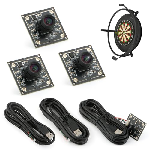 ov9732 Camera Module 100 Degree for Car Darts Camera System 3 Set 1280 x 720 30fps Face Detection Picture Capture 2M Cable USB 2.0 Output Phone