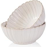 Maxramic 2 Pack Salad Bowl, 8 inch 50 oz Large Serving Bowl Set, Deep Bowl for Kitchen Ceramic Bowl Set for Soup, Cereal, Ram