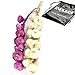 EPLAZA 2pcs Artificial Vegetables Garlic Strings Bulbs Lifelike Vegetables for Display House Kitchen Party Office Decoration (purple & creamy)