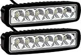 2 Pack - EPAuto 18W 1530lm LED Light Bar Straight