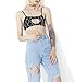 Boderier Women's Sexy Halterneck Mesh Body Chain Bralette Bikini Bra Necklaces Stomachers