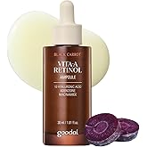 GOODAL Black Carrot VITA-A Retinol Ampoule 30ml, Hydration Facial Serum for Glowy Skin, Lightweight Serum, Korean Skincare, Pore minimizer