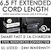 Pwr TI-84 Plus Charger Power Adapter: UL Listed Extra Long 6.5 Ft Cord Power Supply for Texas Instruments TI 84, TI 84 Plus C Silver Edition, TI 89 Titanium, TI Nspire CX CAS Graphing Calculator