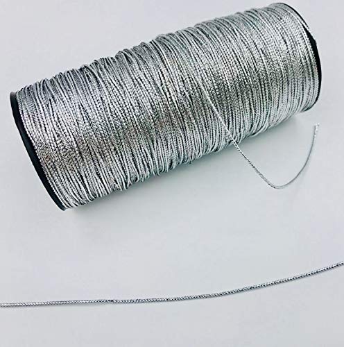 Trimplace Silver 1mm Braided Mini Cord - 25 Yards