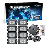 MICTUNING Q1 RGBW LED Rock Lights, Pure Color 8