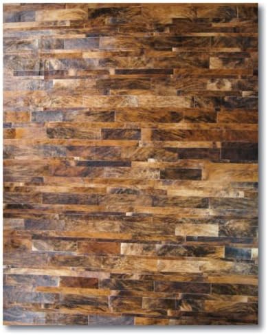 New Cowhide Rug Leather. Animal Skin Patchwork Area Carpet (4 x 6)