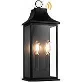 Dusk to Dawn Outdoor Lighting, Black Exterior Lighting Fixtures, 20.6’’ Outdoor Wall Sconce, IP65 Waterproof, Weather-Resista