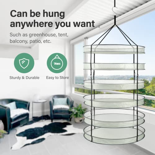 iPower Collapsible Breathable Mesh Herb Drying Rack for Buds