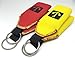 4x Floating Neoprene Keychain Key Chain Floats 2-3 Keys, (2x Red and 2x Yellow)