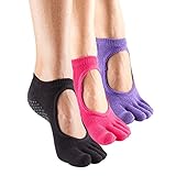 toesox Womens Bella Full Toe 3-Pack