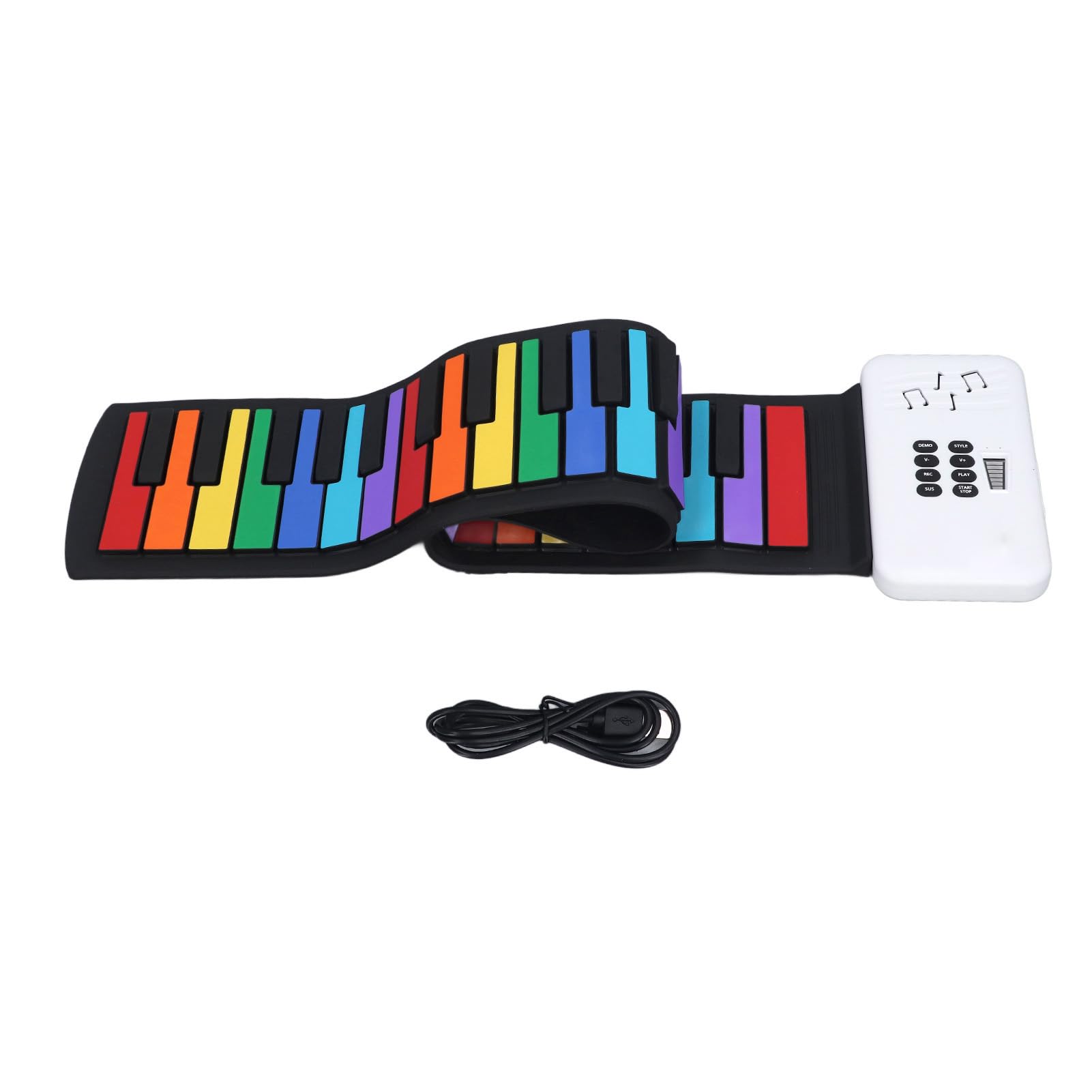 49 Key Kids Roll Up Piano, Thickened Silicone Foldable Electronic Keyboard, for Children & Beginners Music Education