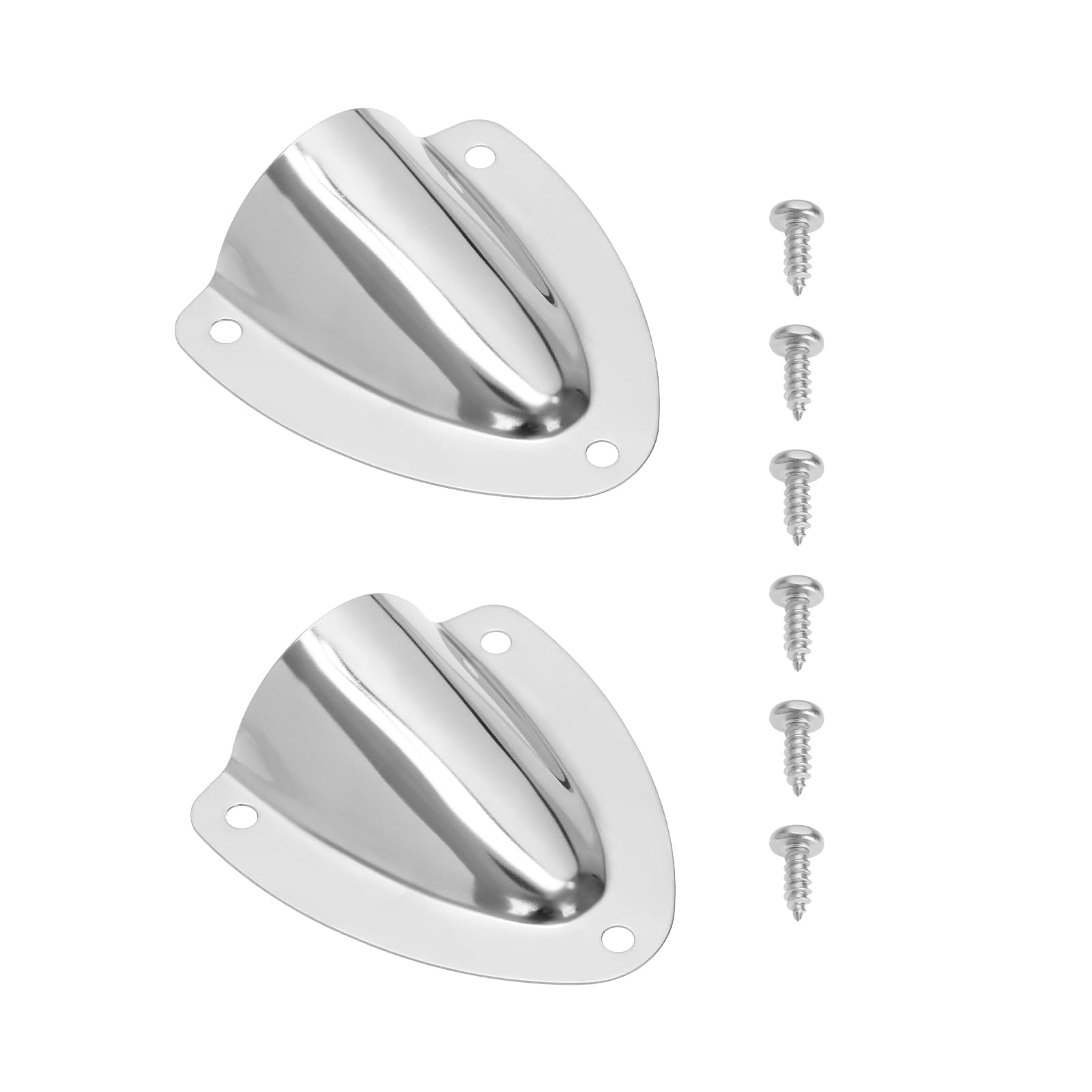 OTOTEC 2Pcs Stainless Steel Boat Wire Vent Cover with Screw Boat Wire Cap Clam Shell Vent Cover for Marine Boat Yacht Boat, Silver
