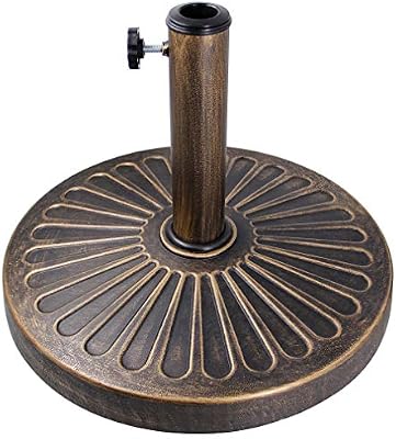 Amazon Com Blissun 26 5 Lbs Outdoor Living Heavy Duty Round Antiqued Patio Umbrella Base Garden Outdoor