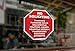 No Soliciting Window Static Cling Decal in Red (4 in. x 4 in.)