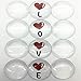 IGOGO Clear Glass Dome Tile Cabochon Clear 1 Inch Round 100PCS 25mm