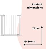 Safety 1st Auto Close Gate Baby Stair Gate 73-80 cm White view 8