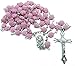 CB Catholic Mothers Day Rosary with Pink Rose Bud Shaped Beads 22 Inches Long
