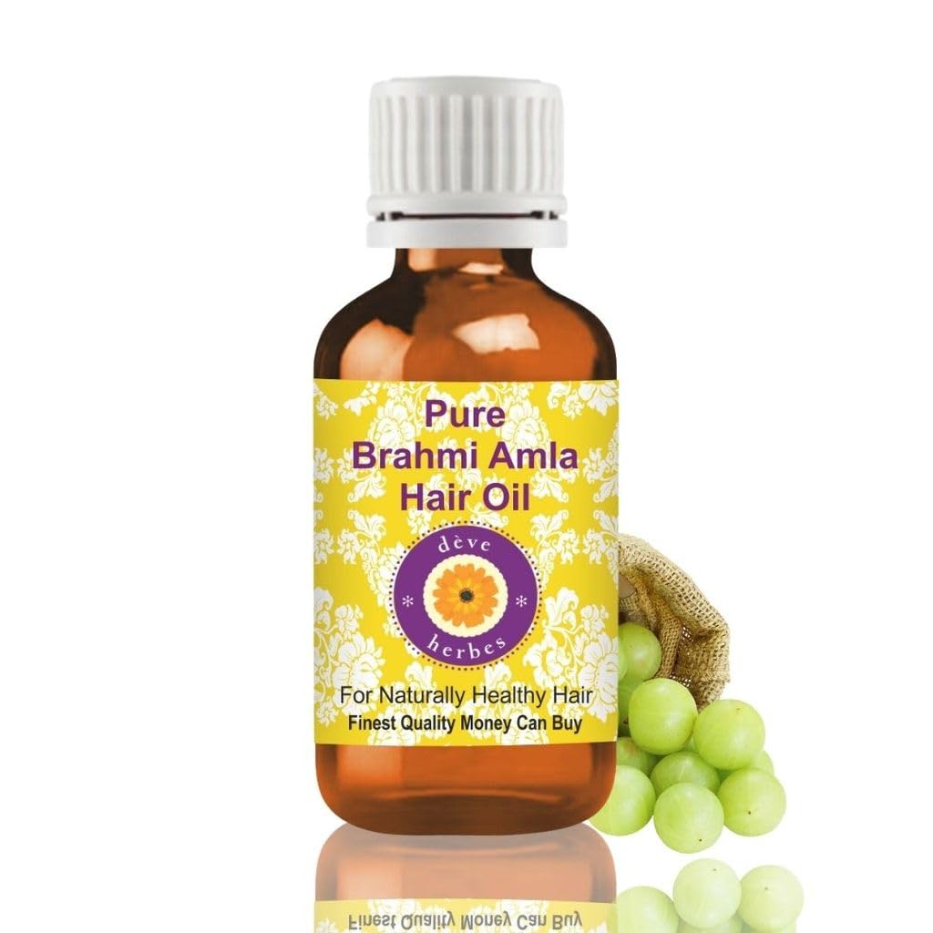 Deve Herbes Pure Brahmi Amla Hair Oil Natural Therapeutic Grade100ml (3.38 oz)