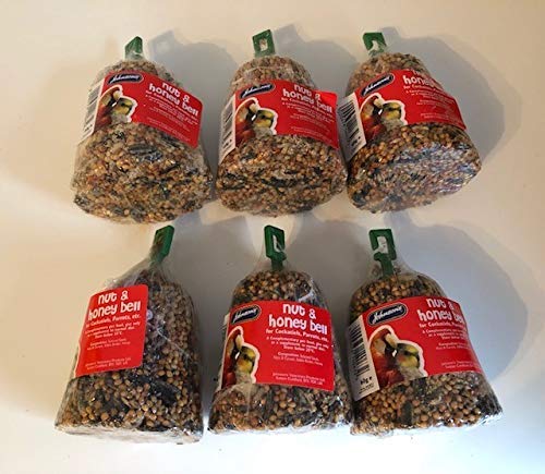 Cockatiel and Parrot Nut and Honey Seed Treat Bells (Pack of 6)