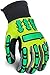 Heavy Duty Work Gloves with Knuckles pads, Anti Vibrant Safety Gloves with Grip, Industrial Impact Working Gear, Durable Protective work wear for Mechanic, Automotive Repair, Construction, Oil & Gas