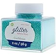 Sulyn Extra Fine Caribbean Glitter Stacker Jar, 2 ounces, Non-Toxic, Stackable and Reusable Jar, Blue Green Glitter, SUL51827