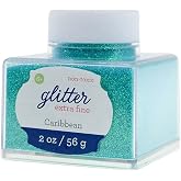 Sulyn Extra Fine Caribbean Glitter Stacker Jar, 2 Ounces (SUL51827) | Non-Toxic Formula | Party Decorations, Homemade Slime and More | Make Crafts More Memorable and Fun | Versatile Blue Color