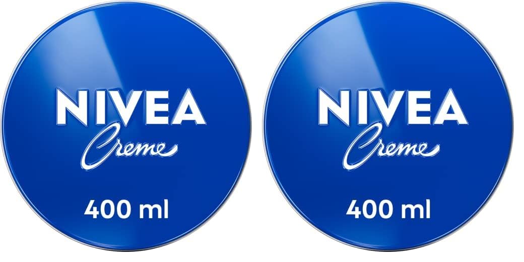 NIVEA Creme (400ml), Moisturising and Intensive Protective Care as a Skin Cream, Face Cream, or All-Purpose Body Cream for the Whole Family (Pack of 2)