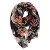 7 Seas Republic Women's Black Floral Oblong Scarf
