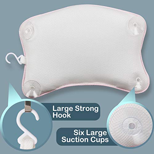 Luxurious Spa Bath Pillow for tub, Bathtub pillow for Neck, Head and Shoulder support with Suction Cups - Thumbnail 3