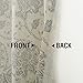 jinchan Floral Scroll Printed Linen Tiers Curtains Pole Top Ikat Flax Textured Medallion Design Jacobean Floral Curtains Retro Living Room Window Treatments Grey 24 Inch Long 2 Panels